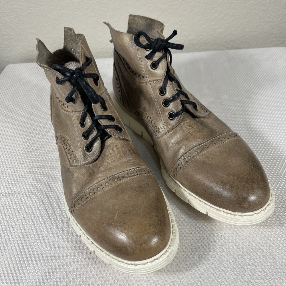 Bed Stu Men's Bowery II Leather Chukka Boot, Icicle DD, Size 9
